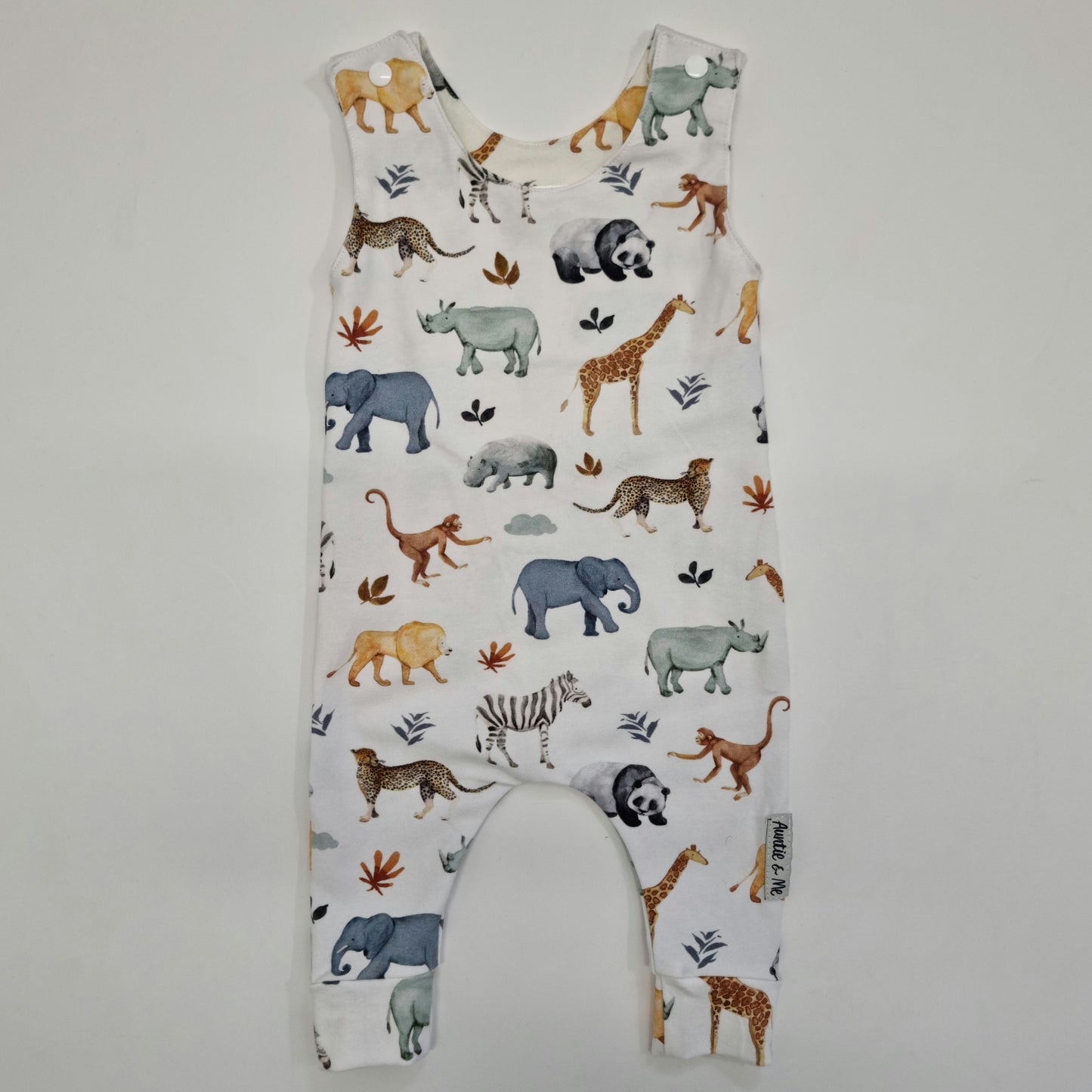 Long Leg Rompers - Animals