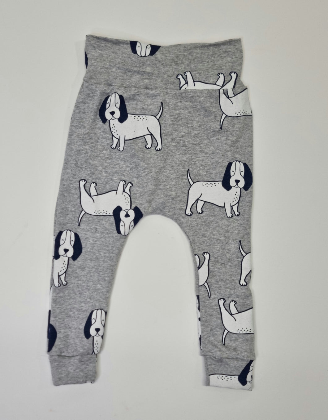 Harem Pants - Grey with Dogs
