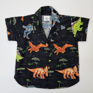 Short Sleeve Shirt - Black Dino