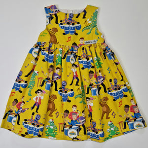 Zip Dress - Wiggly Fun (yellow)