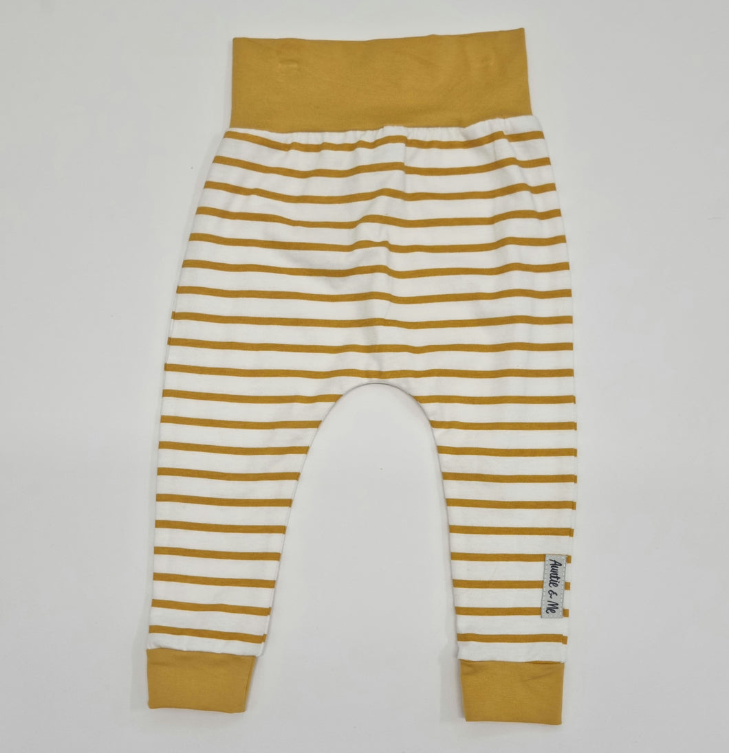 Harem Pants - Mustard Stripes