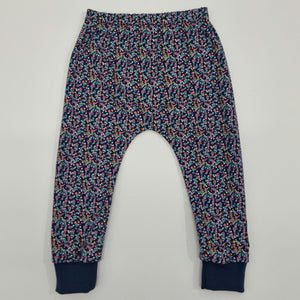 Harem Pants - Navy with Small Floral