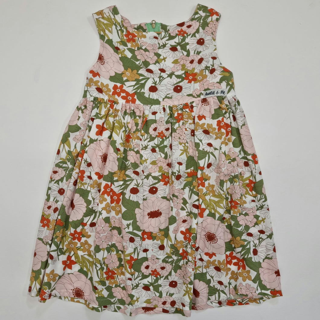 Zip Dress - Pink and Green Floral Rayon