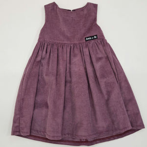 Zip Dress - Purple Corduroy