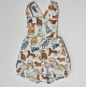 Playsuits - White with Dogs