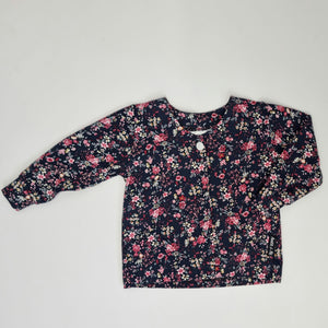 Cardigans - Navy with Floral