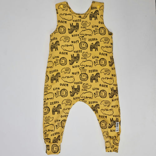 Romper - Yellow with Animals