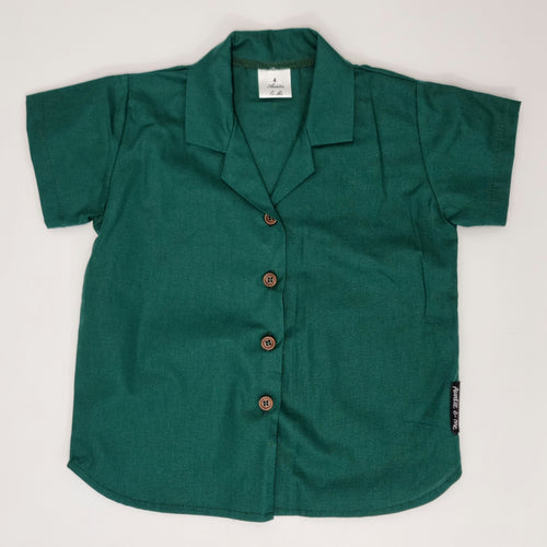 Short Sleeve Shirt - Plain Green