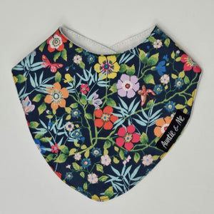 Auntie & Me Bibs - Navy with Floral