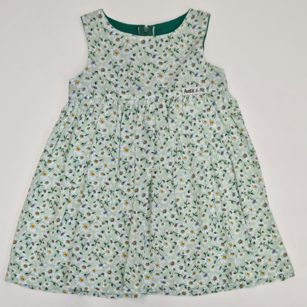 Zip Dress - Mint Daisy (Rayon)