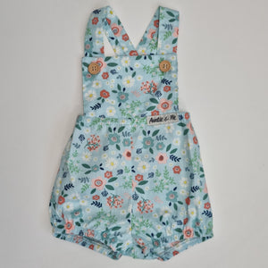 Playsuits - Light Blue with Floral