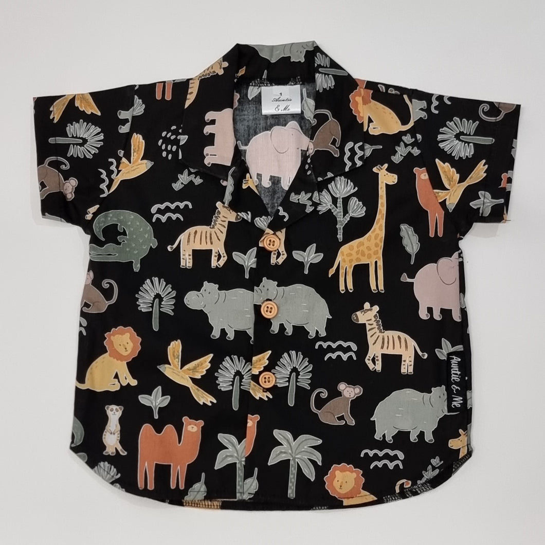 Short Sleeve Shirt - Jungle Animals