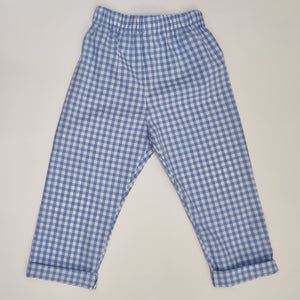 Trousers - Blue and White Gingham