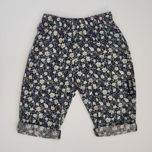 Trousers - Navy with White Floral