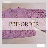 Three Button Cardigan with matching Beanie - Pink